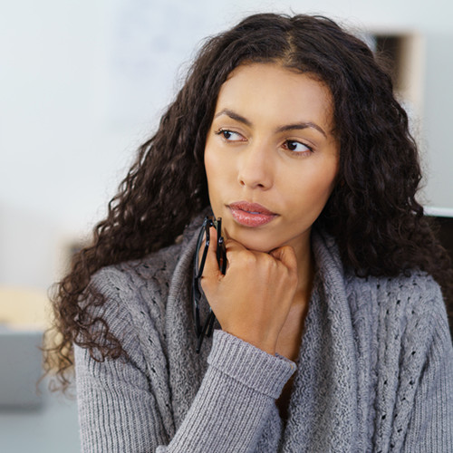 Woman contemplating