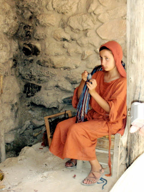 Woman doing traditional crafts